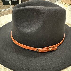 Lisianthus black fedora hat.